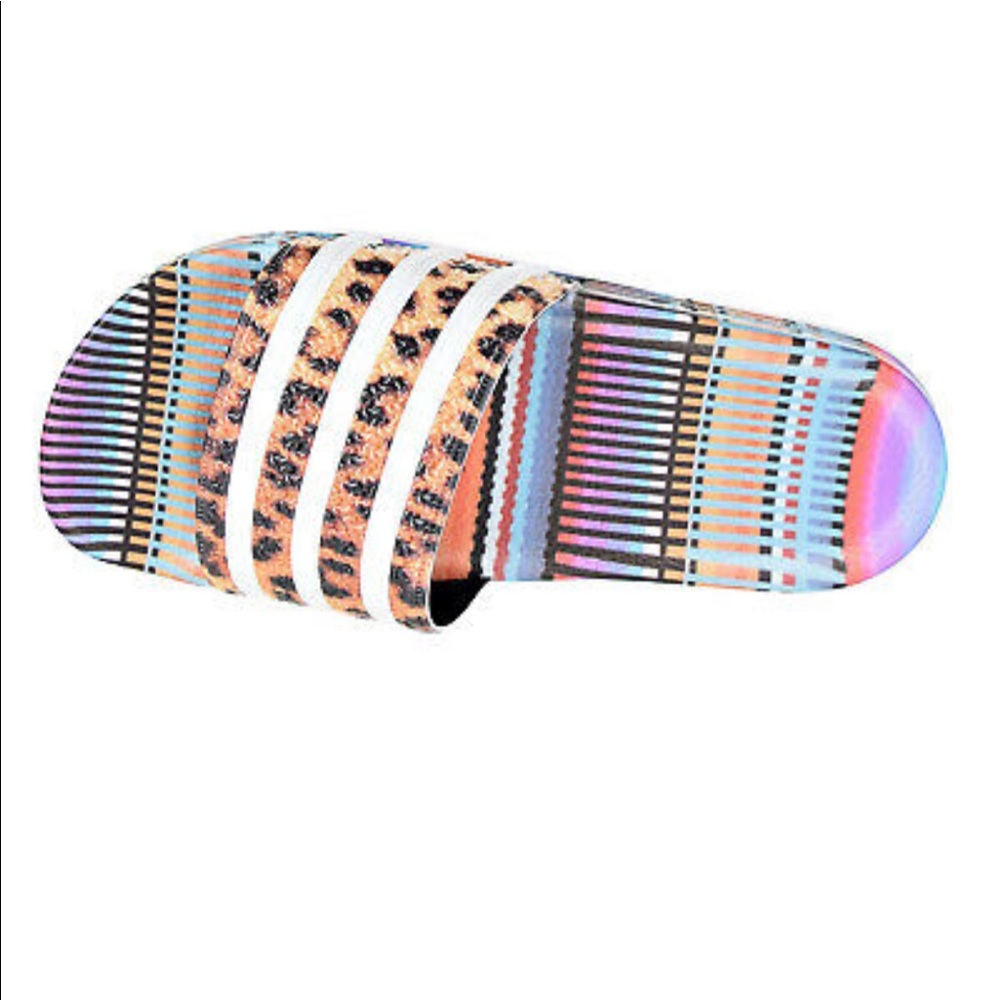 NEW-Adidas x-FARM Adilette Leopard Slides-NWT